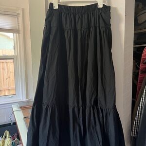 Abercrombie Black Tiered Maxi Skirt